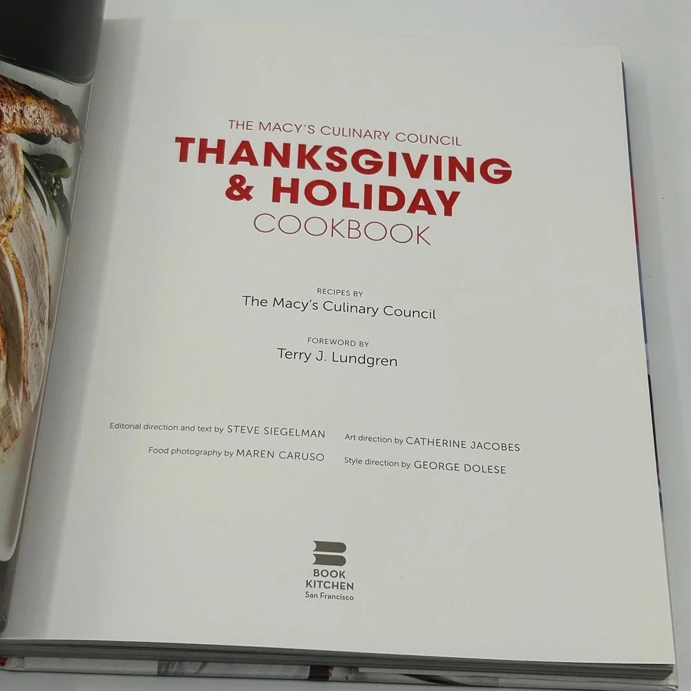 Macy's Culinary Council Thanksgiving Holiday Cookbook Hardcover 2011 Illustrated